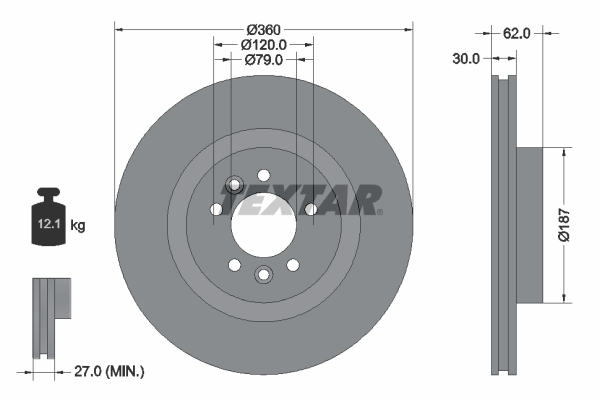 TEXTAR 92283205 PRO+ Bremsscheibe