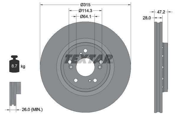 TEXTAR 92283303 PRO Brake...