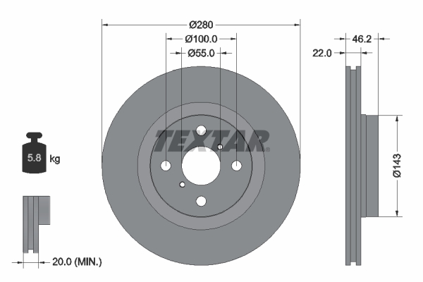 TEXTAR 92287603 PRO Brake...
