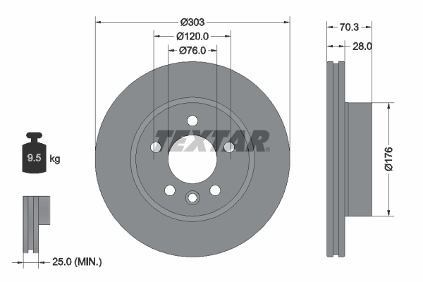 TEXTAR 92288403 PRO Disc frana