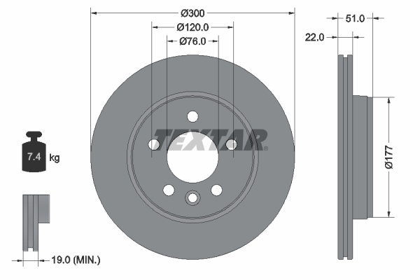 TEXTAR 92288503 PRO Disc frana