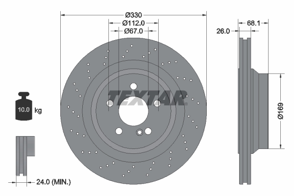 TEXTAR 92289603 PRO Bremsscheibe