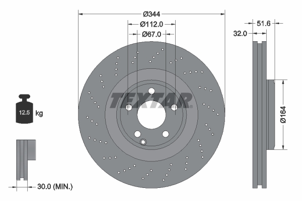 TEXTAR 92289905 PRO+ Bremsscheibe