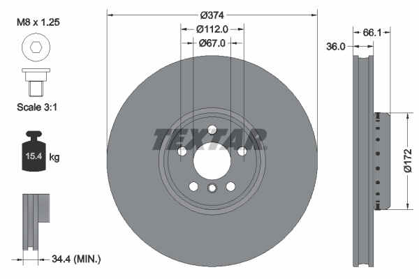 TEXTAR 92290225 PRO+ Bremsscheibe