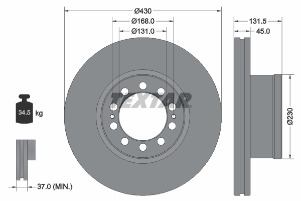 TEXTAR 93291200 Disc frana