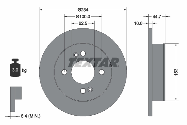 TEXTAR 92291603 PRO Bremsscheibe