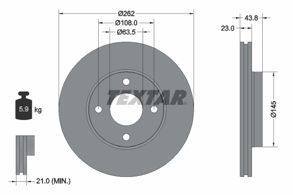 TEXTAR 92292703 PRO Disc frana