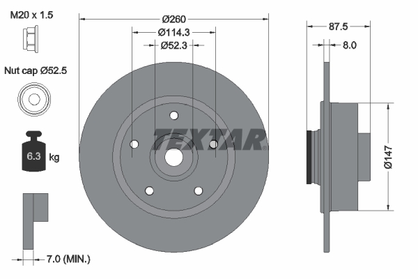 TEXTAR 92295203 PRO Disc frana