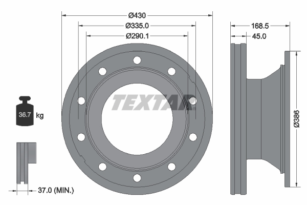 TEXTAR 93296100 Bremsscheibe
