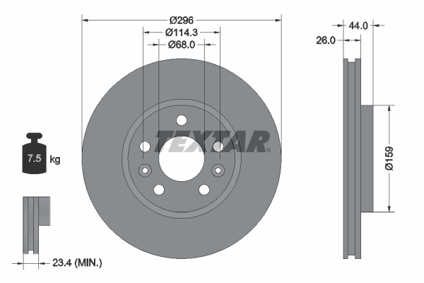 TEXTAR 92300703 PRO Disc frana