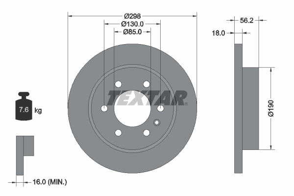 TEXTAR 92301003 PRO Bremsscheibe