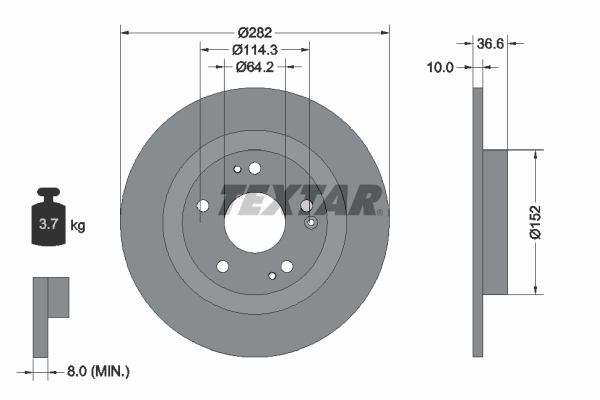 TEXTAR 92301303 PRO Bremsscheibe