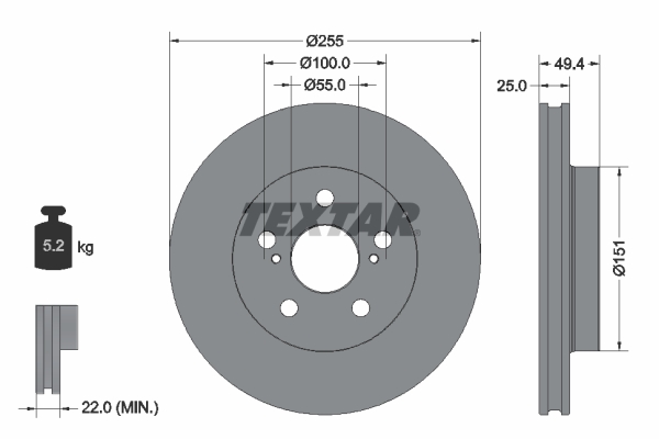TEXTAR 92301703 PRO Brake...