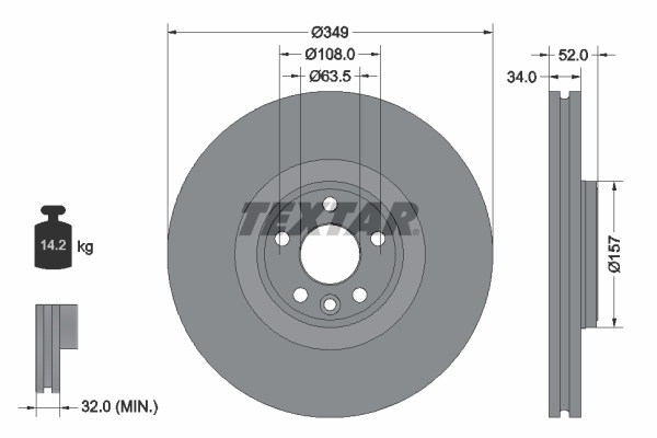TEXTAR 92301805 PRO+ Bremsscheibe