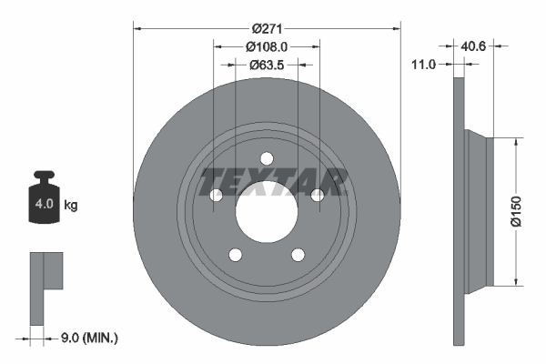TEXTAR 92303503 PRO Brake...