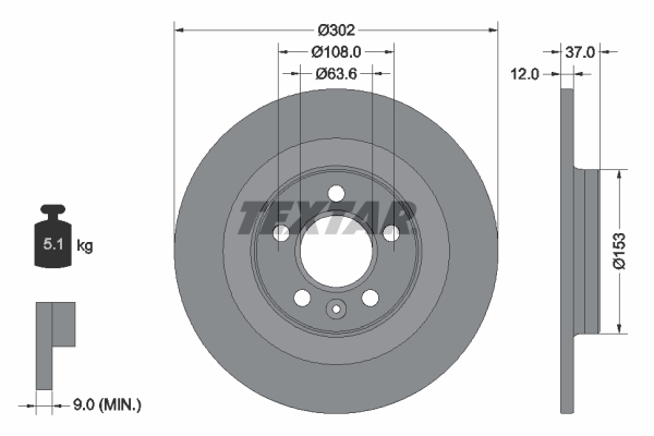 TEXTAR 92304703 PRO Disc frana