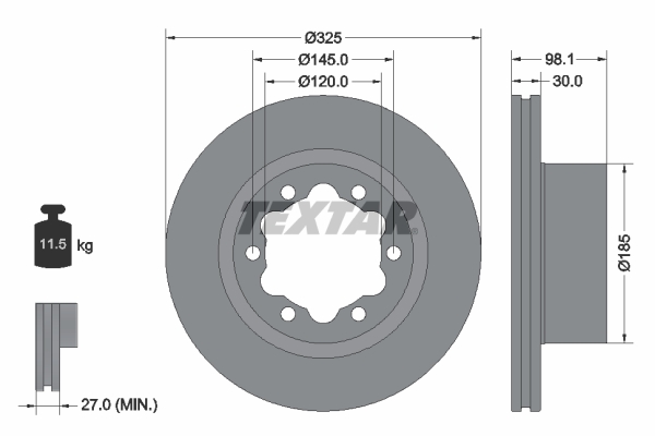 TEXTAR 92305803 PRO Disc frana