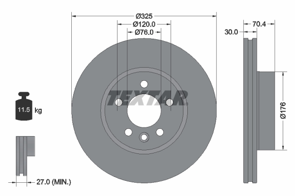 TEXTAR 92305905 PRO+ Bremsscheibe