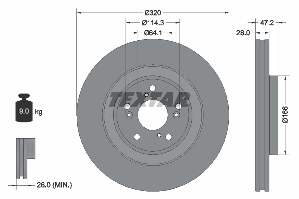 TEXTAR 92306203 PRO Brake...