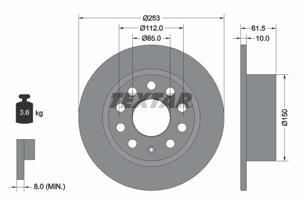 TEXTAR 92306603 PRO Bremsscheibe