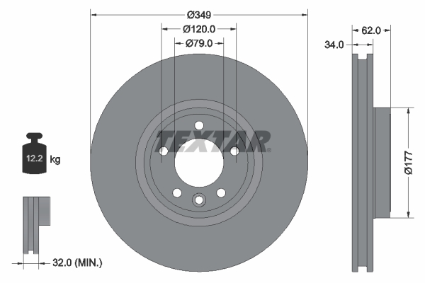 TEXTAR 92307605 PRO+ Bremsscheibe