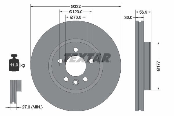 TEXTAR 92307705 PRO+ Bremsscheibe