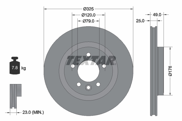 TEXTAR 92307803 PRO Bremsscheibe
