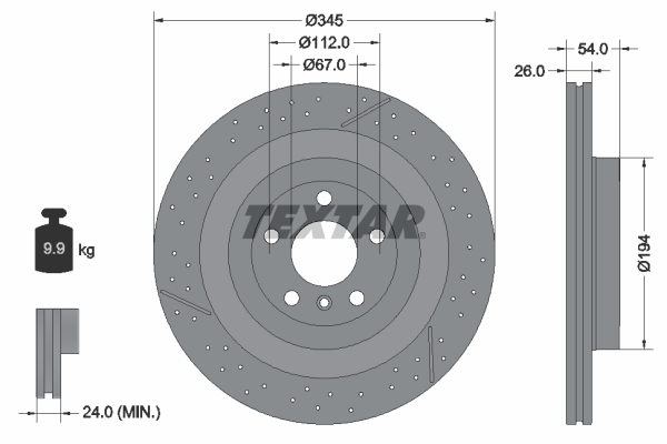 TEXTAR 92307905 PRO+ Bremsscheibe