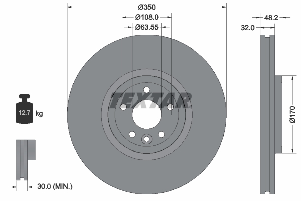 TEXTAR 92308105 PRO+ Bremsscheibe