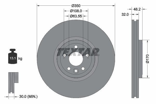 TEXTAR 92308205 PRO+ Bremsscheibe