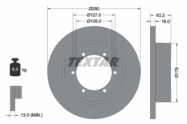 TEXTAR 92308500 Bremsscheibe