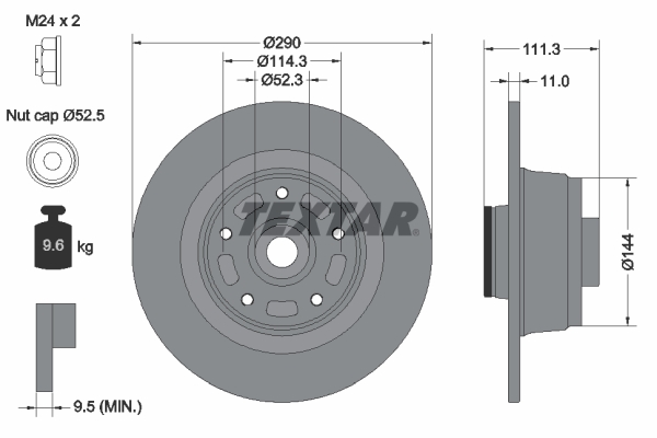 TEXTAR 92309003 PRO Bremsscheibe