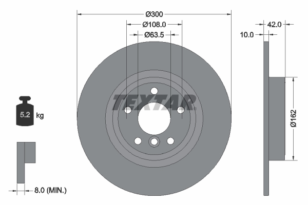 TEXTAR 92309505 PRO+ Bremsscheibe