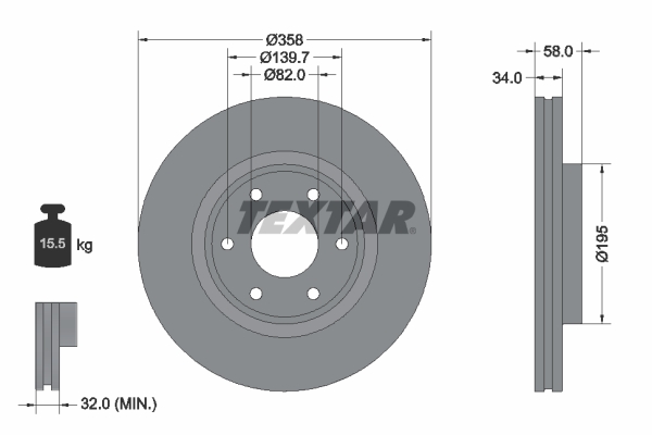 TEXTAR 92309803 PRO Bremsscheibe