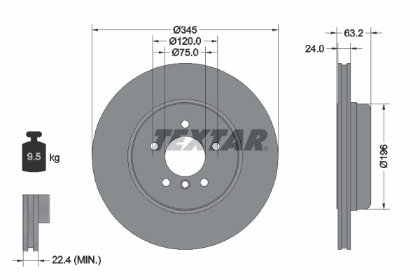 TEXTAR 92310105 PRO+ Bremsscheibe