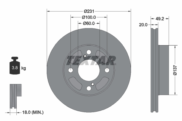 TEXTAR 92314003 PRO Brake...