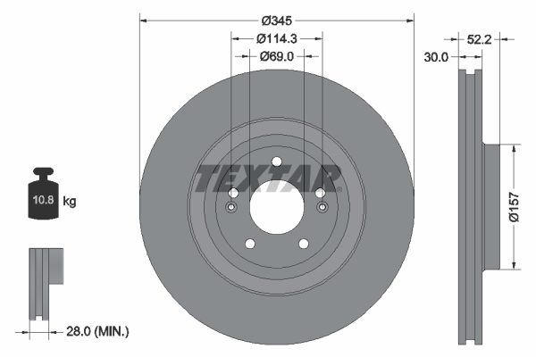 TEXTAR 92315103 PRO Bremsscheibe