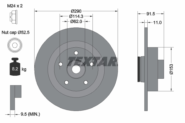 TEXTAR 92317603 PRO Bremsscheibe