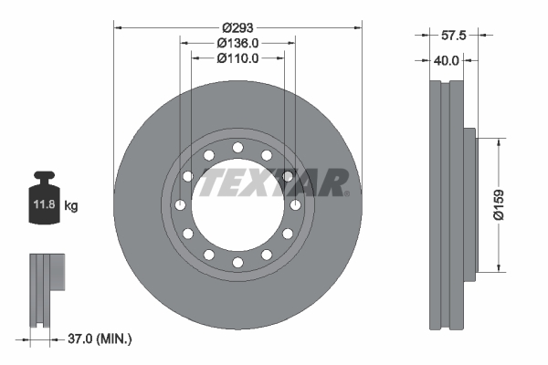 TEXTAR 92317703 PRO Bremsscheibe