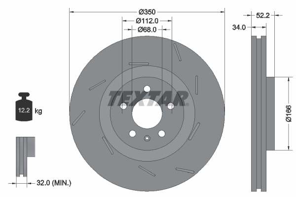 TEXTAR 92319105 PRO+ Bremsscheibe