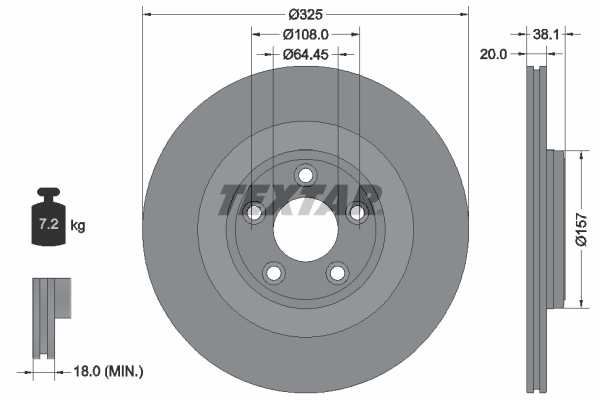 TEXTAR 92319905 PRO+ Bremsscheibe
