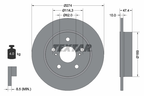 TEXTAR 92321103 PRO Brake...