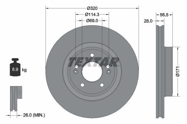 TEXTAR 92323605 PRO+ Bremsscheibe