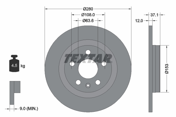 TEXTAR 92323803 PRO Disc frana