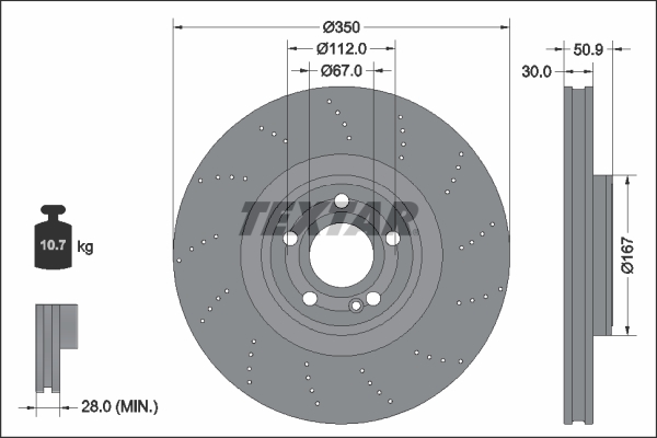 TEXTAR 92324405 féktárcsa