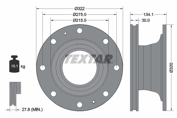 TEXTAR 93324600 Bremsscheibe