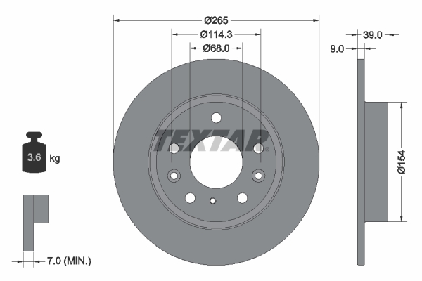 TEXTAR 92324703 PRO Bremsscheibe
