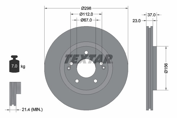 TEXTAR 92324903 PRO Disc frana