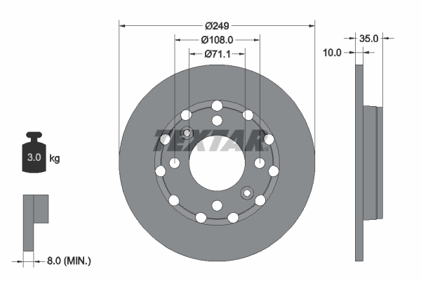 TEXTAR 92325803 PRO Disc frana