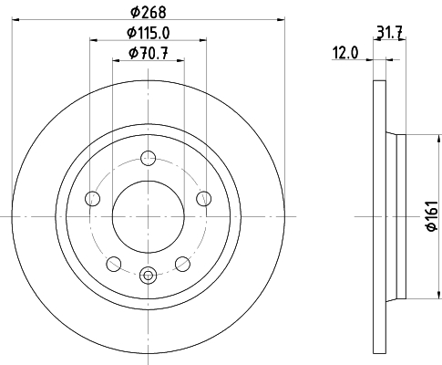 TEXTAR 92328003 PRO Bremsscheibe